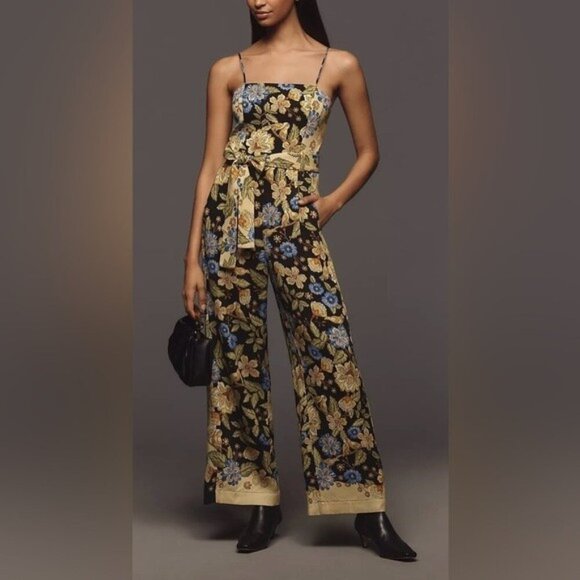 NWT Size M - FARM Rio Square-Neck Floral Jumpsuit NWT US$ 228 - Picture 1 of 15
